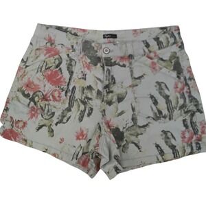 Supplies by Unionbay Women Floral Utility‎ Shorts Blue Pink Size 16 2821571